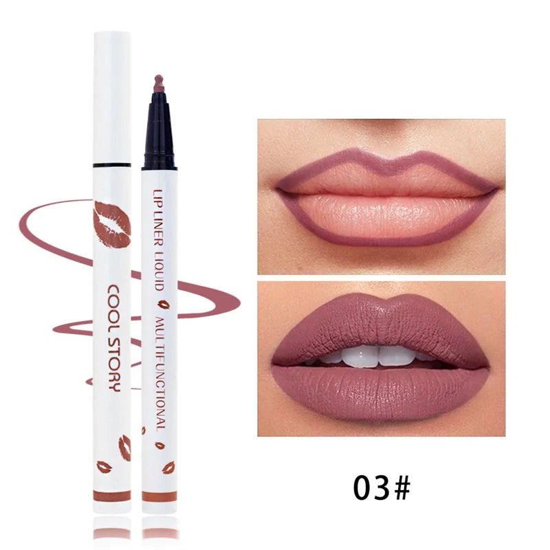 Liquid Lipliner Pencil Long Lasting Lips Cosmetic Tool Matte Soft Lip Zpaxo 03
