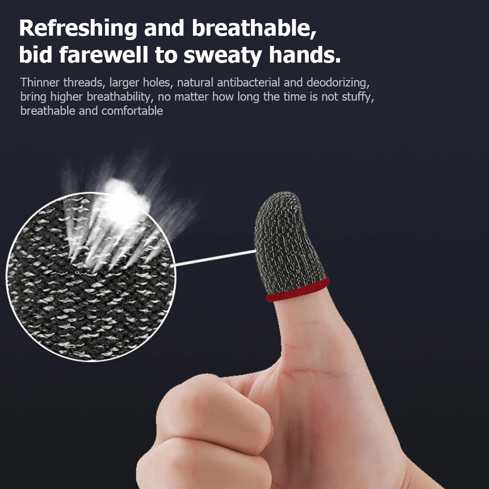 1 Pair Gaming Finger Sleeve for PUBG Breathable Sweatproof Fingertip Cover Cots Zpaxo
