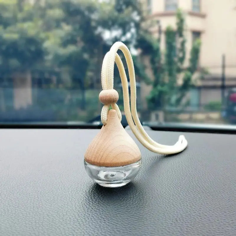 2-Pack Glass Essential Oil Vials – Car Hanging Diffuser Bottles