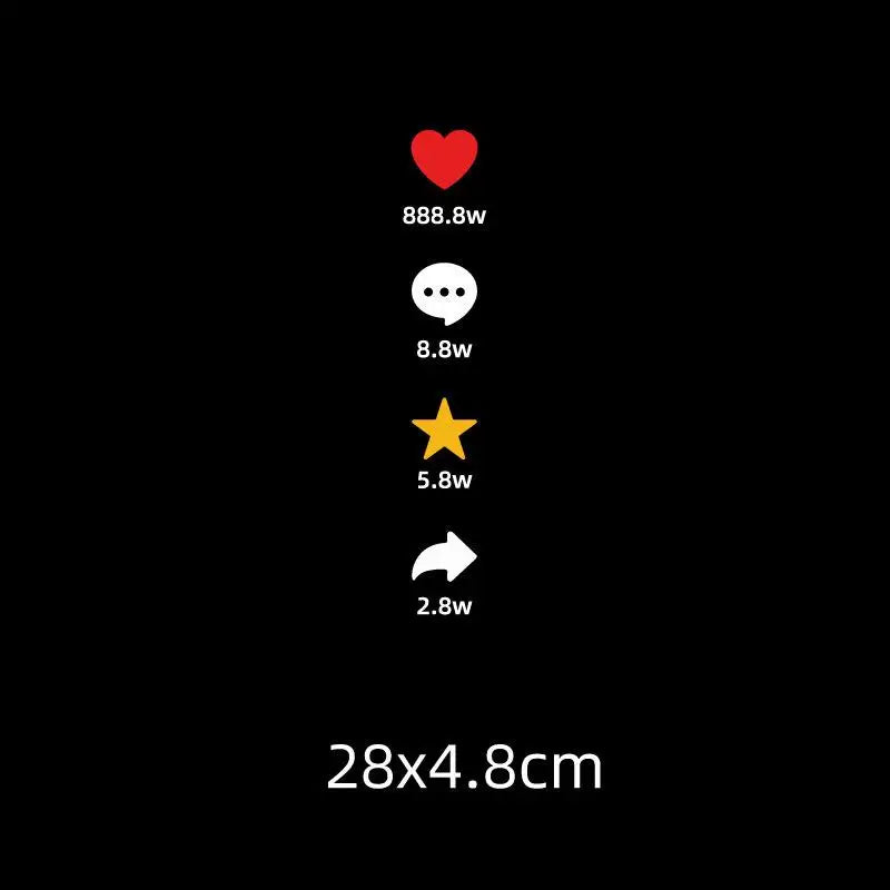 Funny Social Media Car Window Stickers – Waterproof Decals