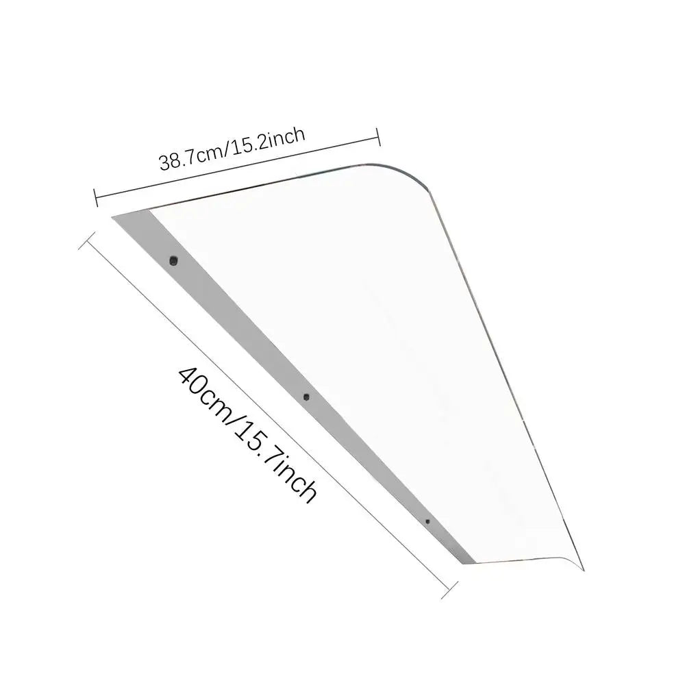 Window Canopy Transparent Canopy Awning Cover for Outdoor Balcony Entryway Protection Heavy Duty Exterior for Front for Entry Zpaxo 02 United States