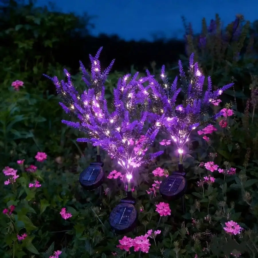Solar-powered Lavender Lamp Outdoor Garden Decorative Lighting