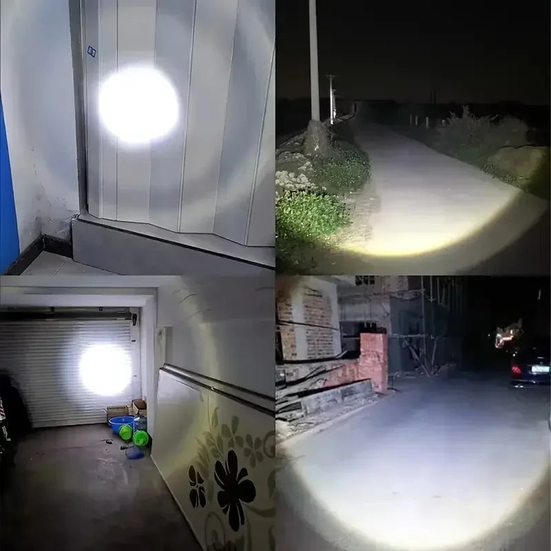 KDULIT Rechargeable LED Flashlight – Zoom, LCD Display, 2000lm