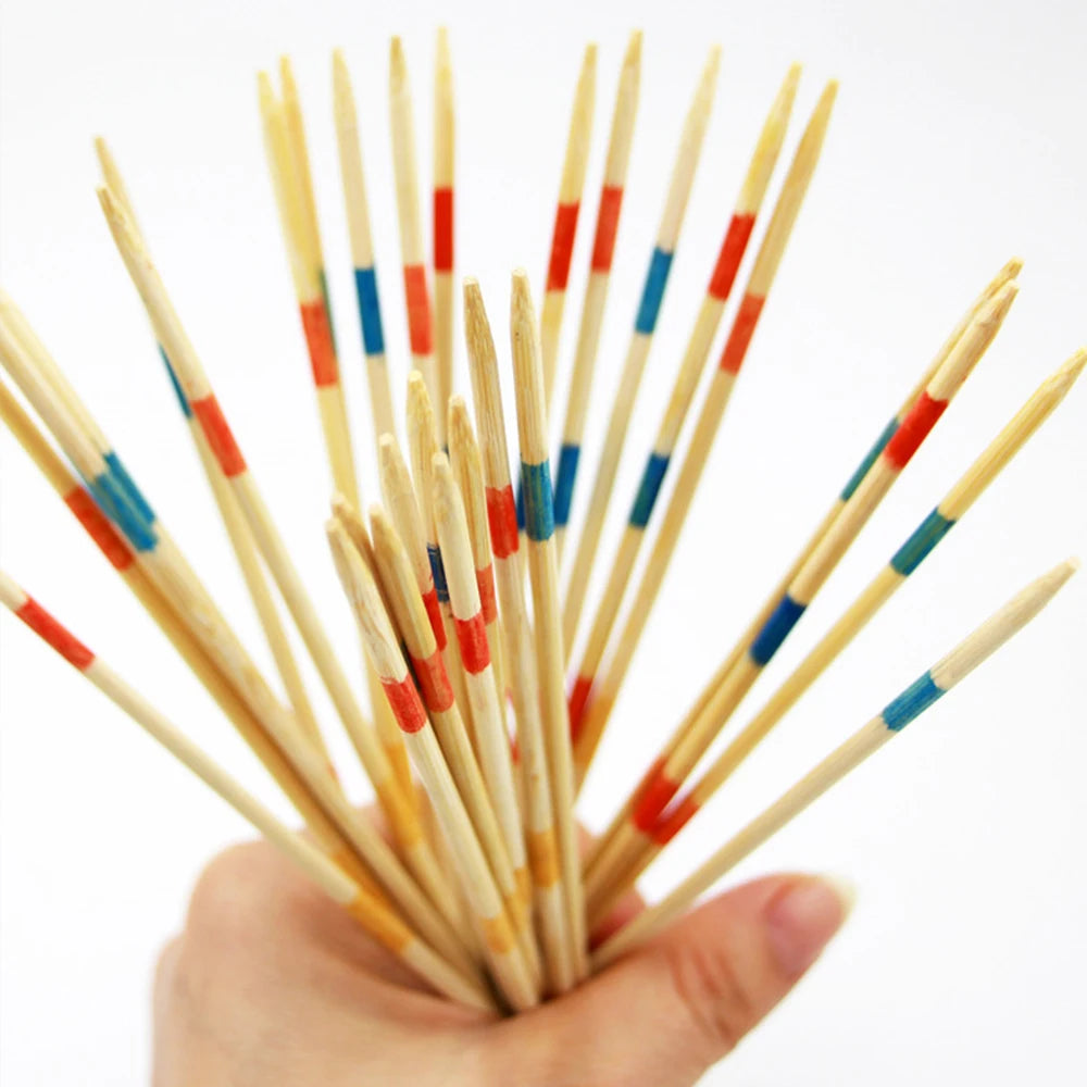 Pick Up Sticks Table Game Wooden Pick up Classic Game Mikado Spiel for Adults Kids Fun Party Family Game Zpaxo