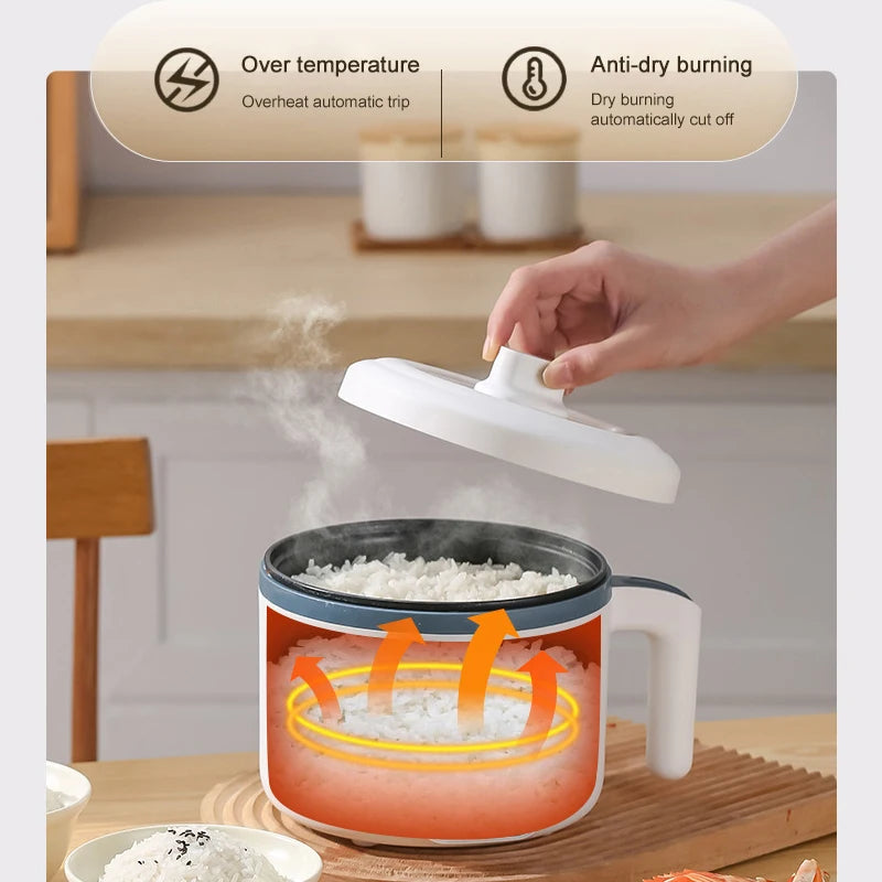 Mini Electric Rice Cooker Single Double Layer Intelligent Automatic Home Kitchen Cooker 1-2 People MultiCooker Steamed Rice Pot Zpaxo