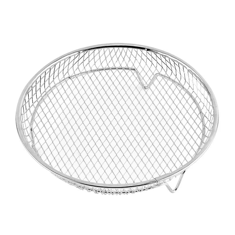 3-Layer Stackable Air Fryer Rack | 304 Stainless Steel Grill Air Fryer Rack Zpaxo 1PC Round