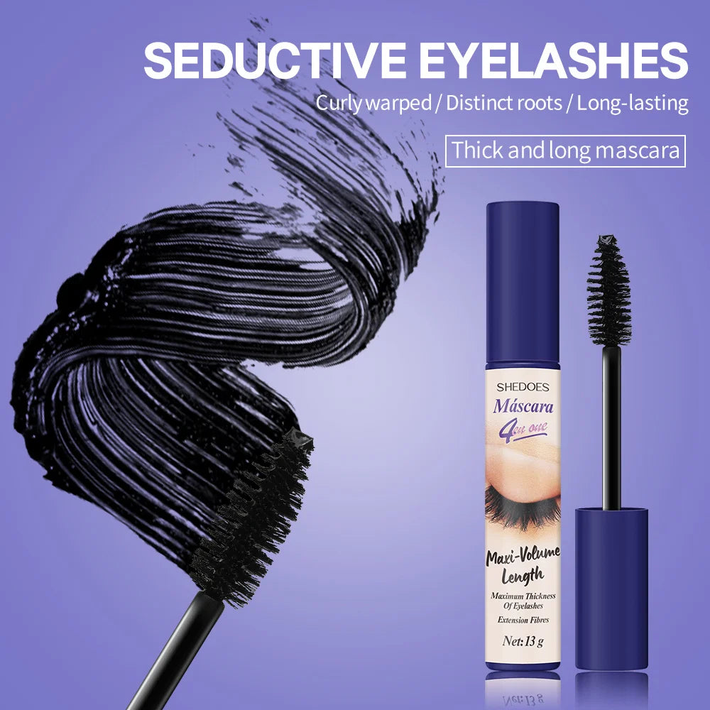 4D mascara is long-lasting, slender, curled and dense, waterproof, sweat-proof and non-smudging. Zpaxo