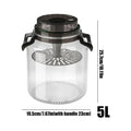 Pickle Jar Airtight Round Storage Canister Handle Fermentation