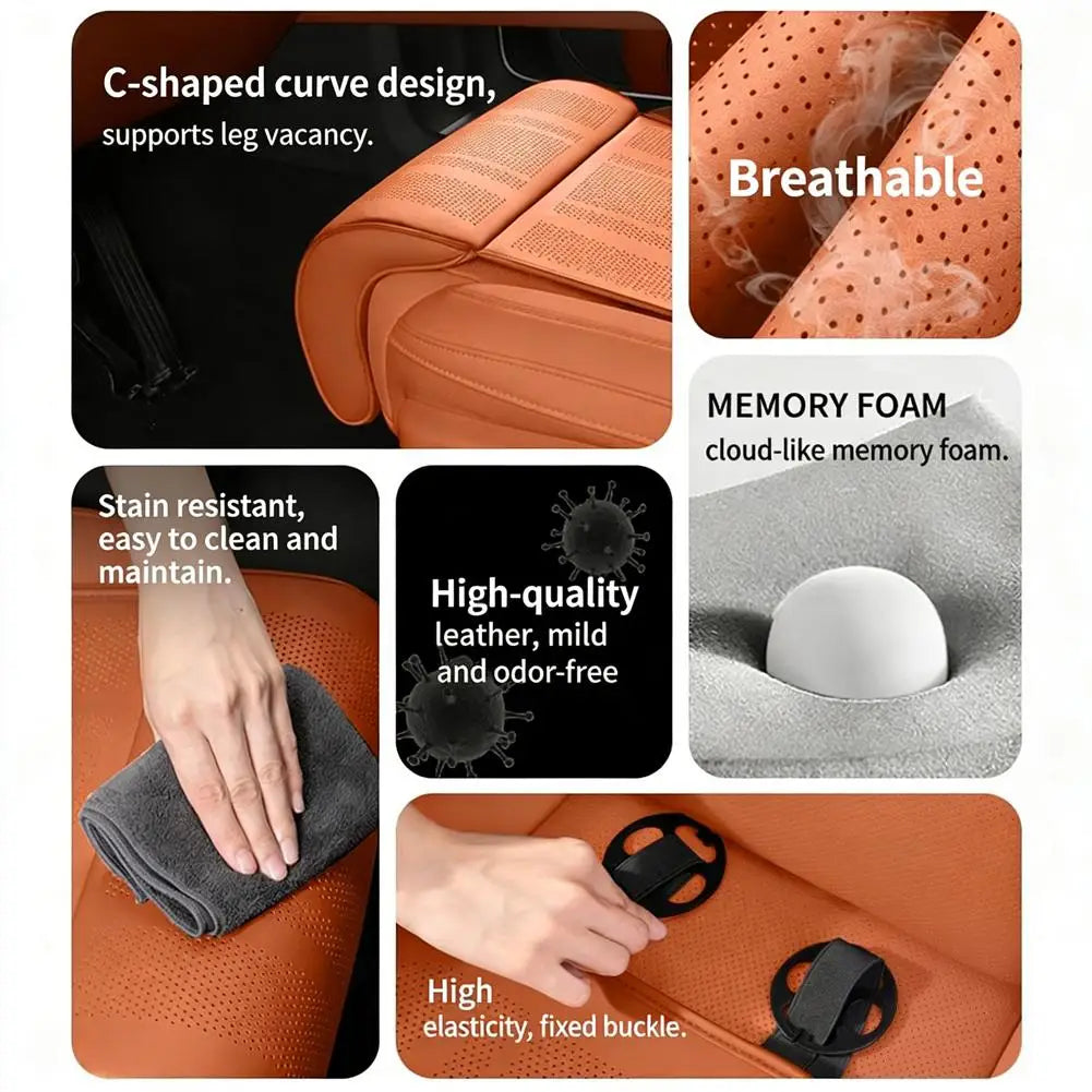 Car Seat Leg Support Cushion – Nappa Leather & Memory Foam Car Seat Cushion Zpaxo