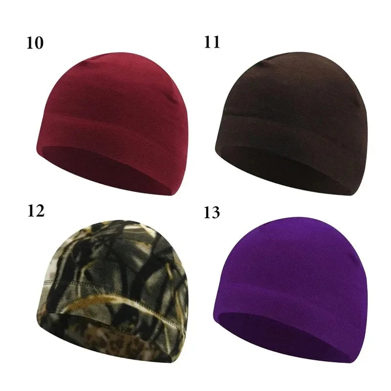 Polar Fleece Beanie – Windproof Winter Hat for Ski & Cycling
