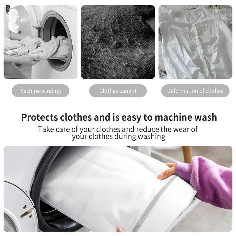 1-10PCS White Durable Honeycomb Mesh Laundry Bags for Delicates Net Fabric Durable and Reusable Delicate Wash Bag Zpaxo
