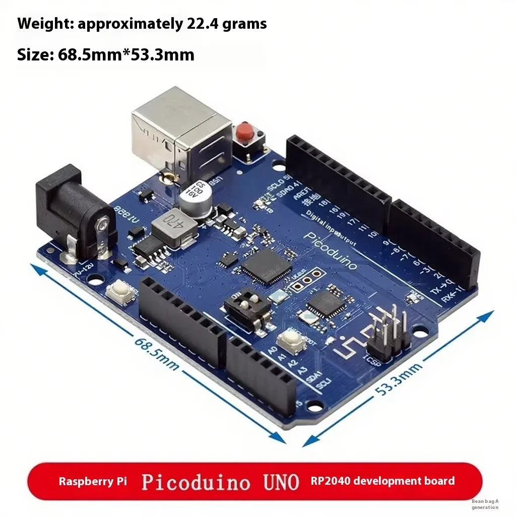 The new development board is compatible with Raspberry Pi Pico and supports Python with Raspberry Pi Pico dual core RP2040 UNO Zpaxo