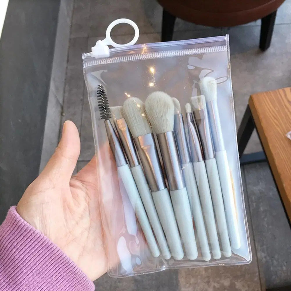 8-Piece Portable Mini Makeup Brush Set – Soft Synthetic Brushes Makeup Brush Set Zpaxo B