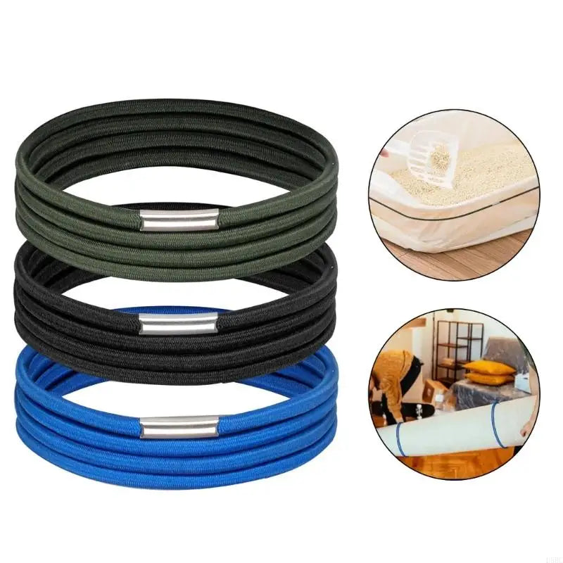 Stretch Trash Can Bands Nonslip Holders Straps Household Outdoor Use