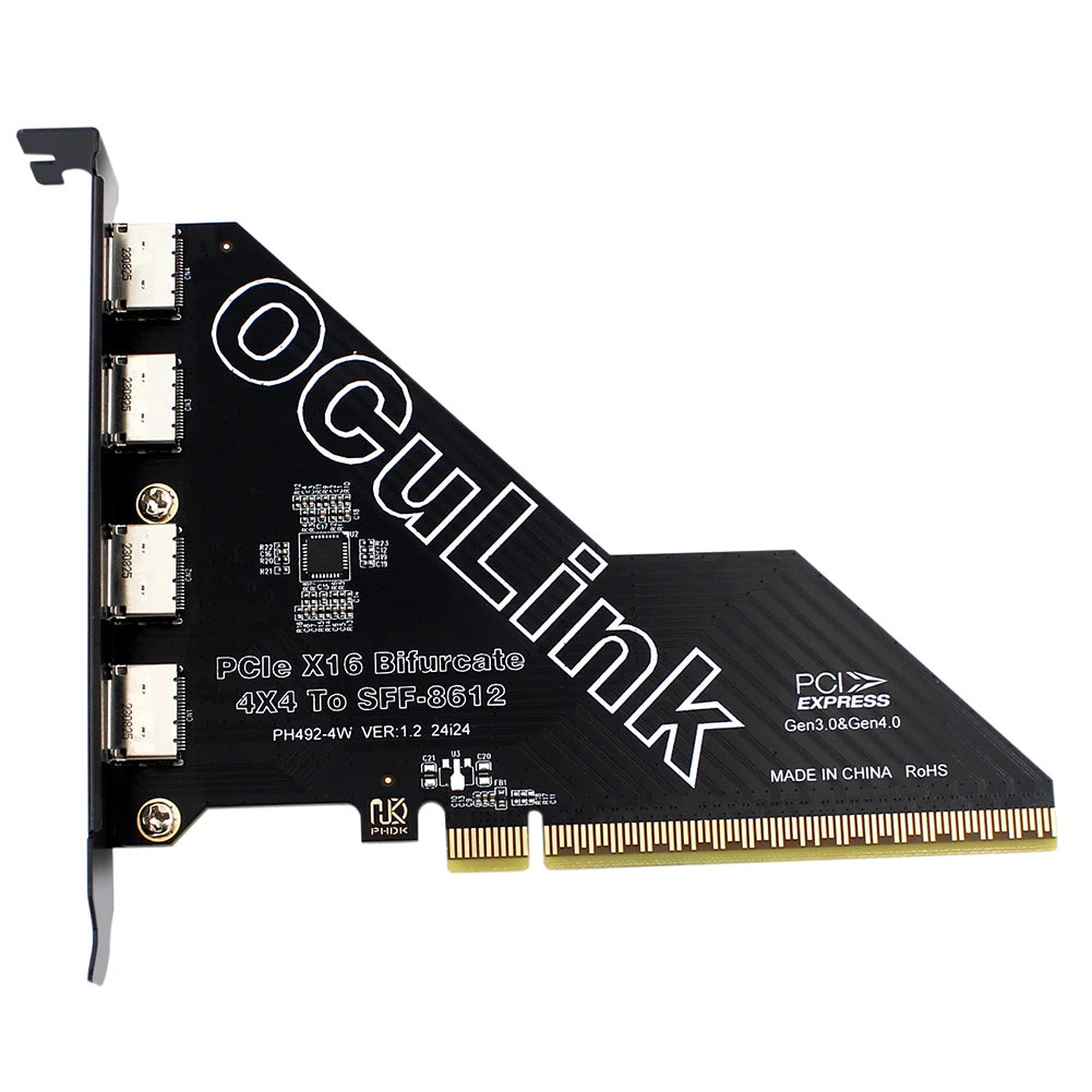 PCIe X16 SFF 8611&8612 Adapter Card External Oculink SFF-8612 SFF-8611