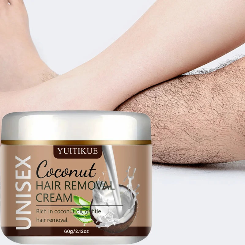 YUITIKUE Coconut Hair Removal Cream – Unisex, 60g Hair Removal Cream Zpaxo