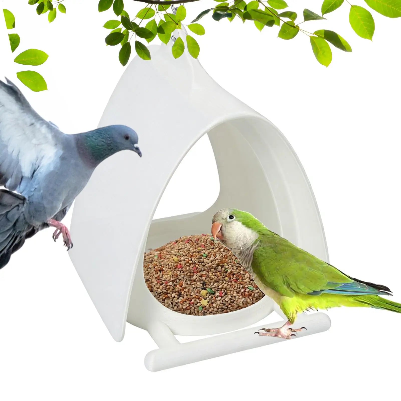 Hangable Bird Feeder House Shape Garden Nest Feeding Station Backyard