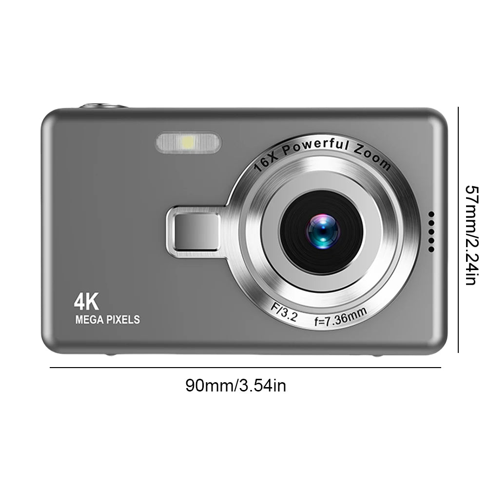 4K HD 1080P Digital Camera 96MP Autofocus Vlogging IPS Screen
