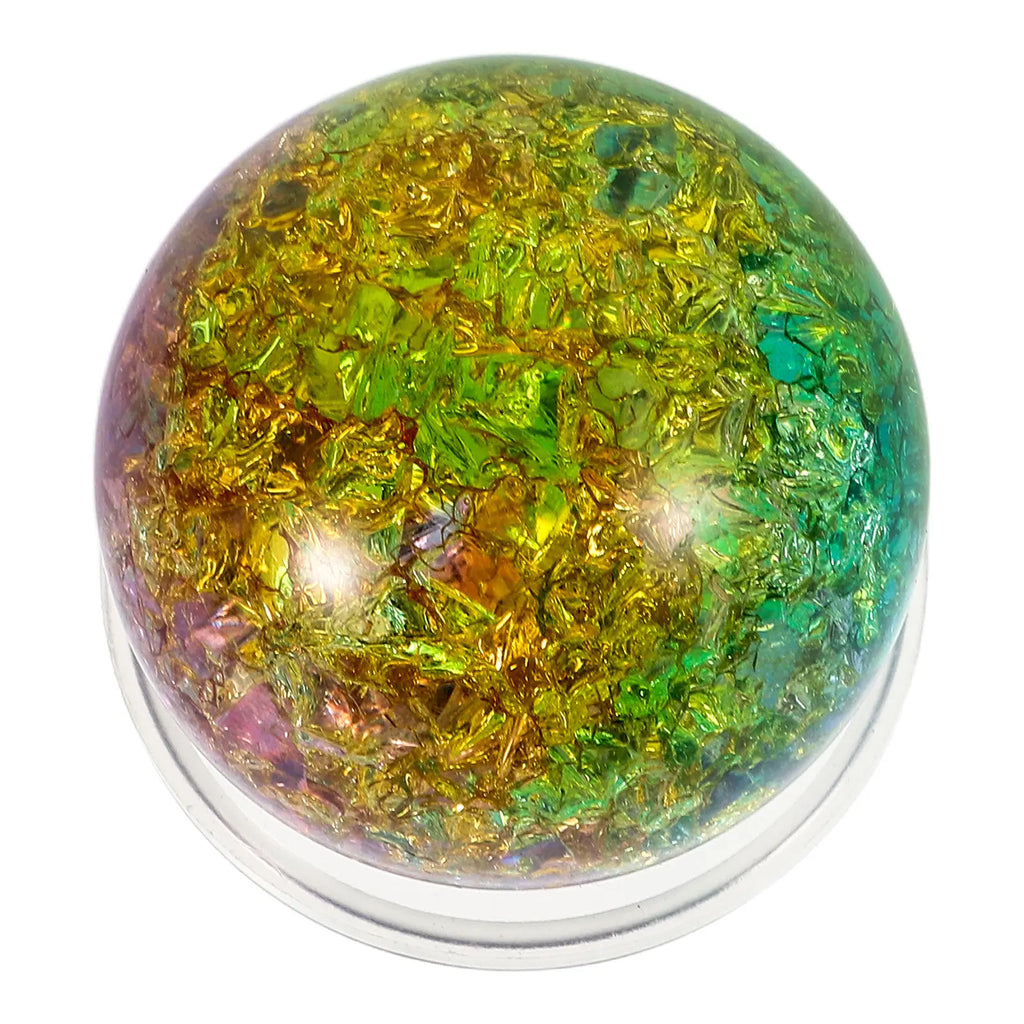 Ice Cracked Glass Decorative Ball Sphere Multi-purpose Crystal Globe