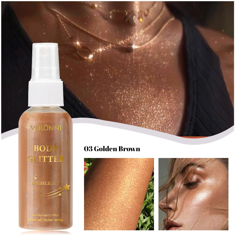 Liquid Body Highlighting Shimmer Oil Makeup 4 Glitter Spray Lotion Zpaxo 03