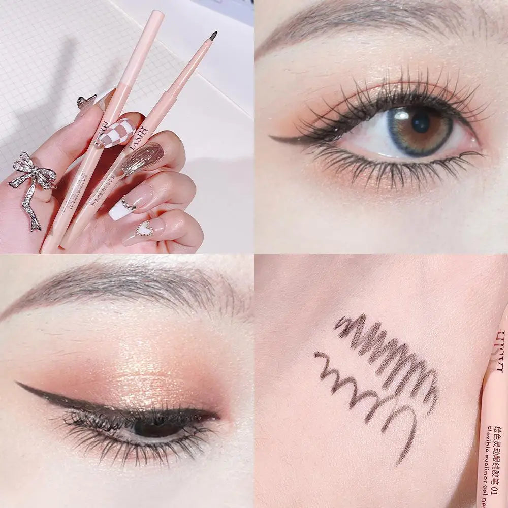 Ultra-thin Matte Red Brown Eyeliner Gel Pencil Long Lasting Quick Dry Zpaxo 01