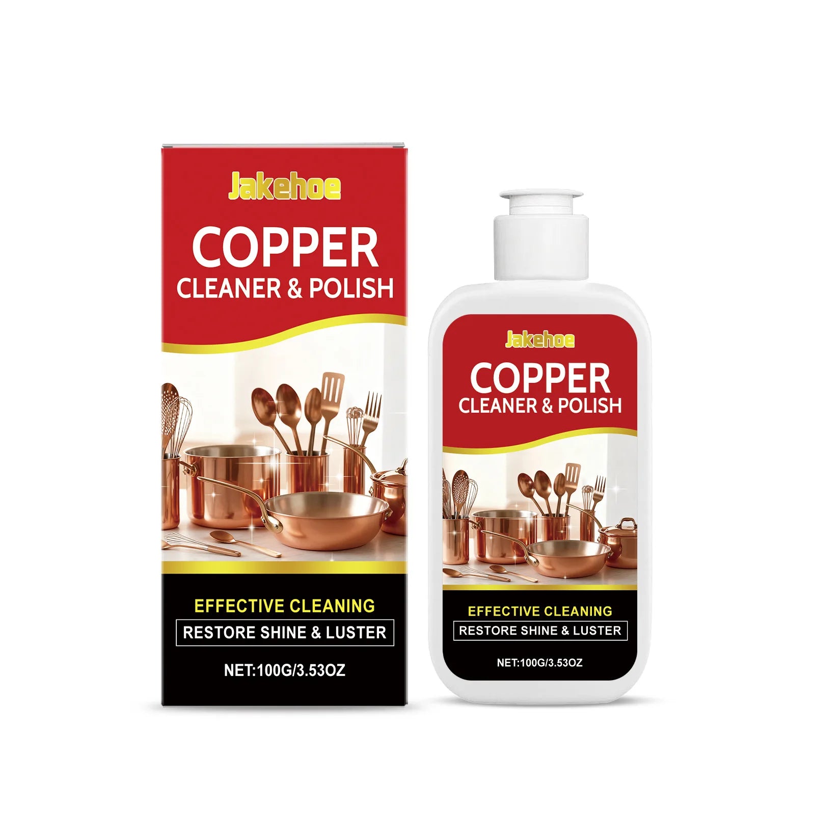 JAKEHOE Metal Polish Cream – Brass Copper Tarnish Rust Remover Metal Polish Cream Zpaxo 100g boxed