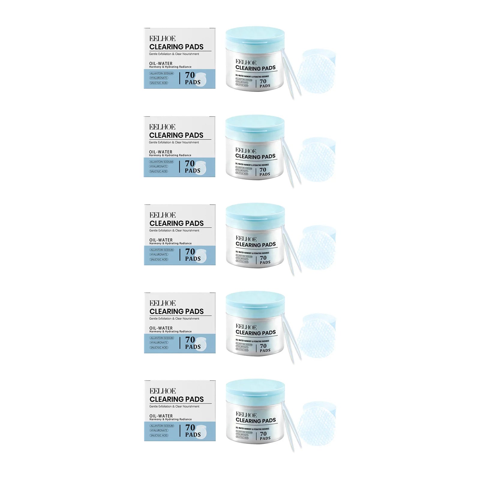 Salicylic Acid Toner Pads – Exfoliating Acne & Pore Care, 70ct Exfoliating Toner Pads Zpaxo 5 Sets