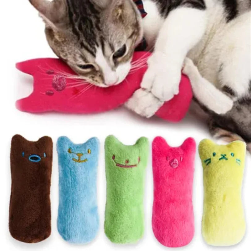 Teeth Grinding Catnip Toys Funny Interactive Plush Cat Toy Pet Kitten Chewing Vocal Toy Claws Thumb Bite Cat mint For Cats Zpaxo