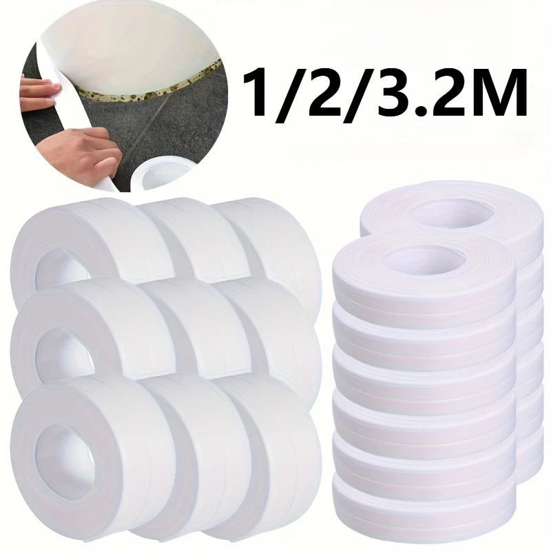 Self Adhesive PVC Sealing Strip Tape for Bath Toilet Kitchen Caulk Tape Waterproof Wall Sticker White Mold Proof Tapes Zpaxo