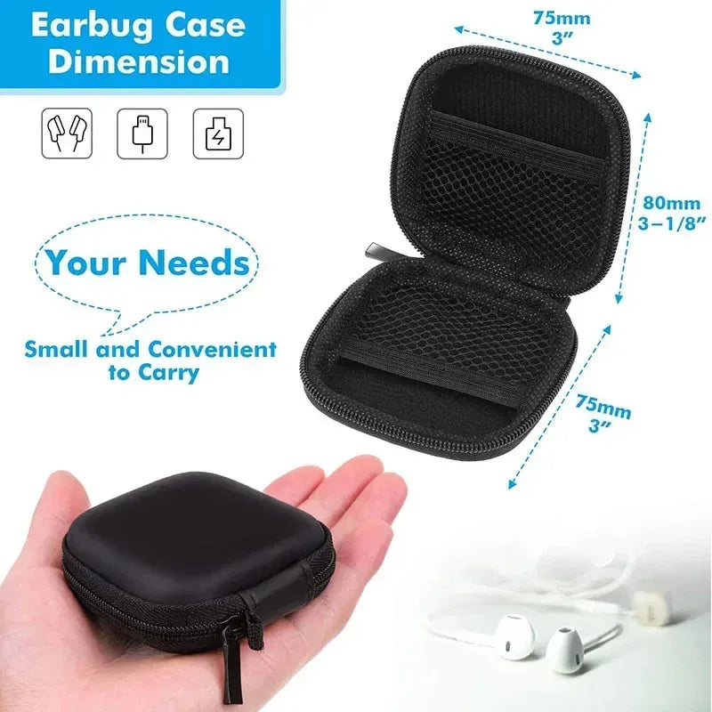 Hard EVA Earphone & Cable Organizer Case – Compact Travel Pouch