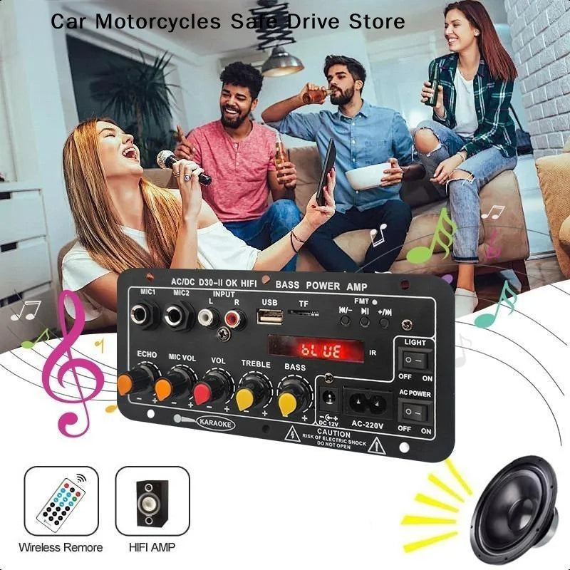 CMD30 D10 Amplifier 12V 24V Power Bluetooth Digital Display Car Audio
