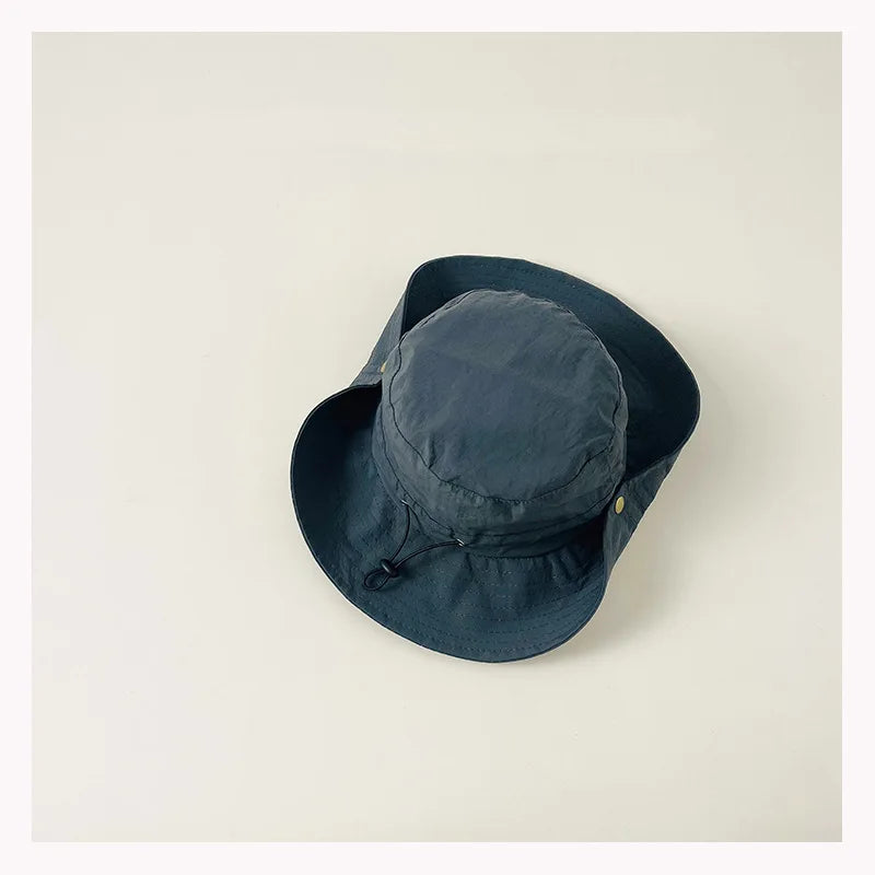 Big brimmed children's fisherman hat men's and women's breathable sun protection outdoor camping fishing western cowboy hat Zpaxo GRAY
