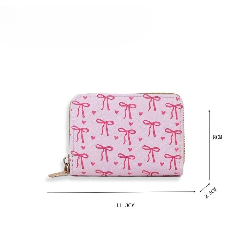 Women's Bowknot Card Holder – Cute Mini Coin Purse Multi-Slot Mini Card Holder Wallet Zpaxo