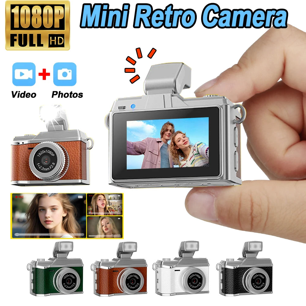S150 New Retro Wearable Mini Camera HD 1080P With 0.96" IPS Screen Portable Pocket Video Recorder Very Small Camera Gift Zpaxo