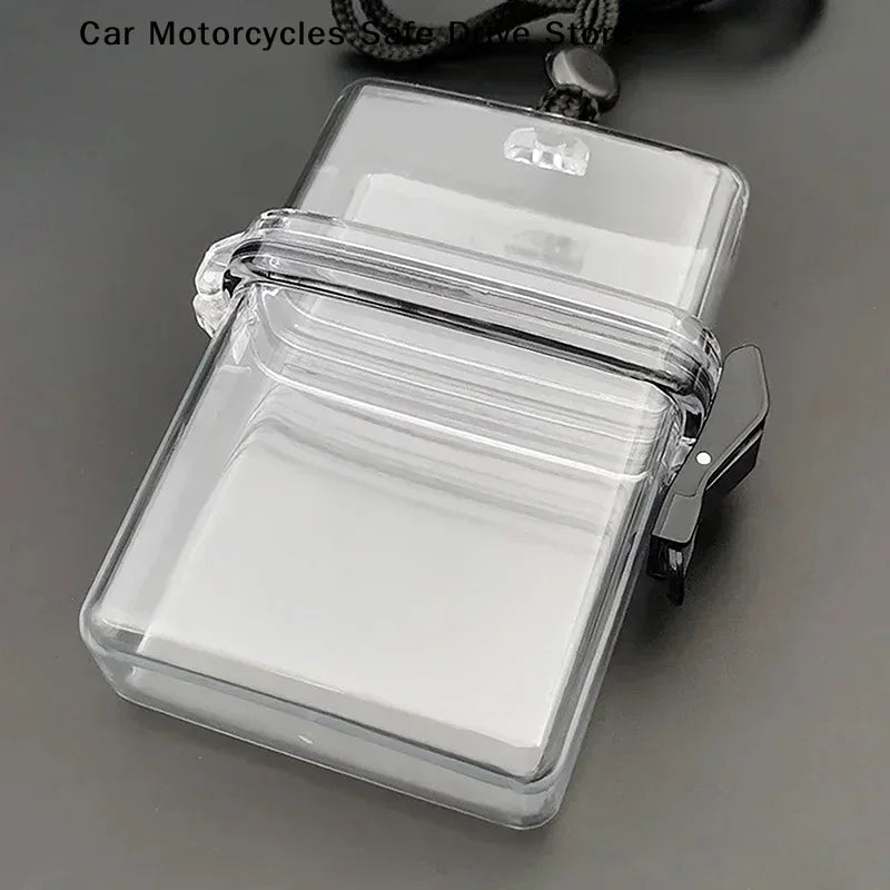 CMTransparent Storage Box Rope Waterproof Square Photocard Holder