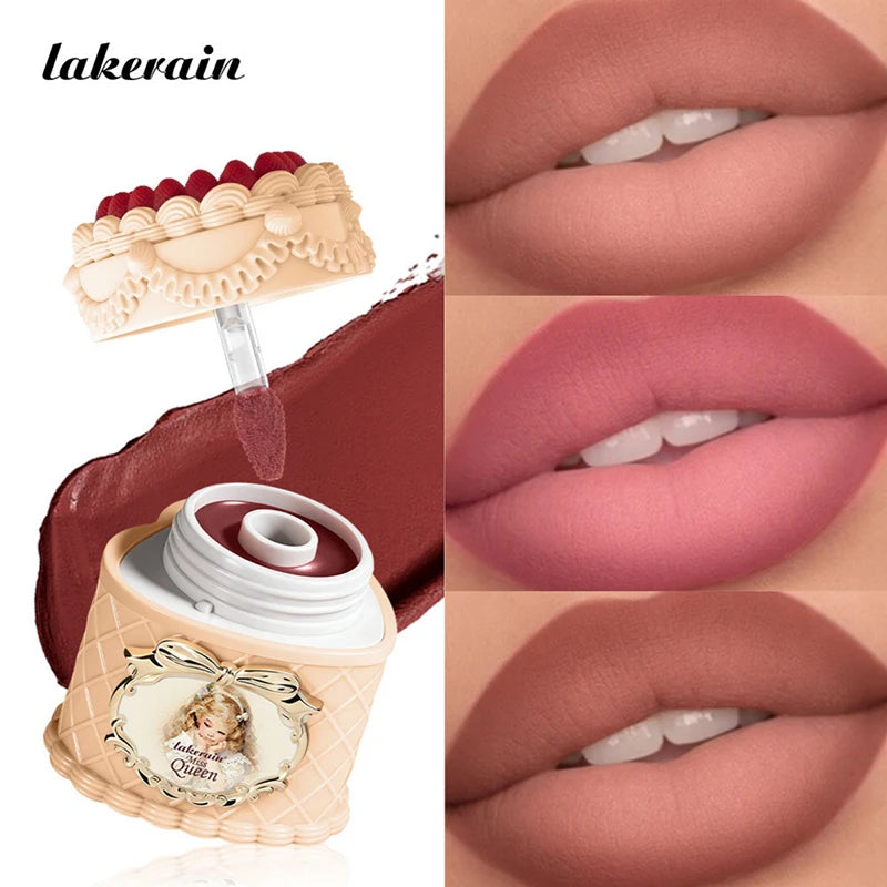 Strawberry Cake Mousse Lip Mud – Glaze Lipstick Silky Smooth Mousse Lipstick Zpaxo