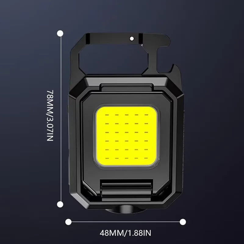 COB Keychain Work Light Dual Source 5Mode Rechargeable Lumens Zpaxo