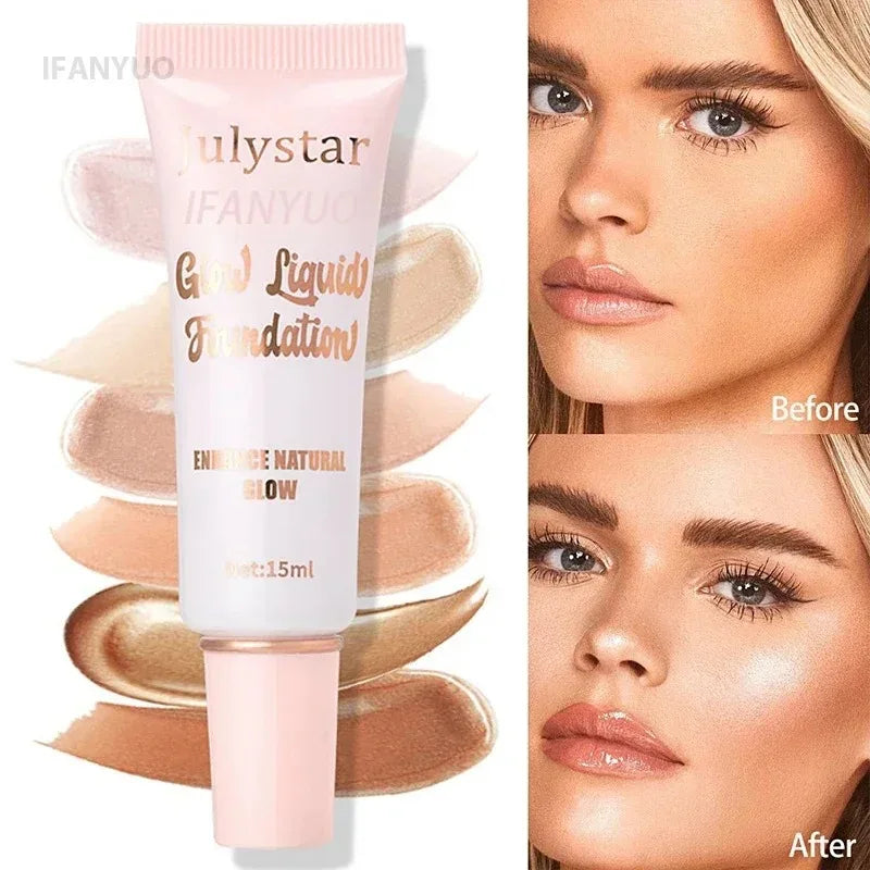 Liquid Pearlescent Foundation Moisturizing Coverage Concealer 3D