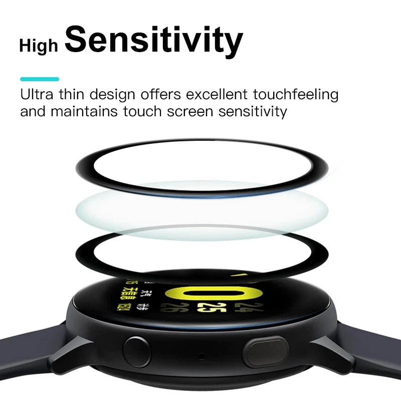 9D Soft Protective Glass For Samsung Galaxy Watch 5 Pro 45mm Watch 5 4 Screen Protector for galaxy watch Active 4 2 Accessories Zpaxo