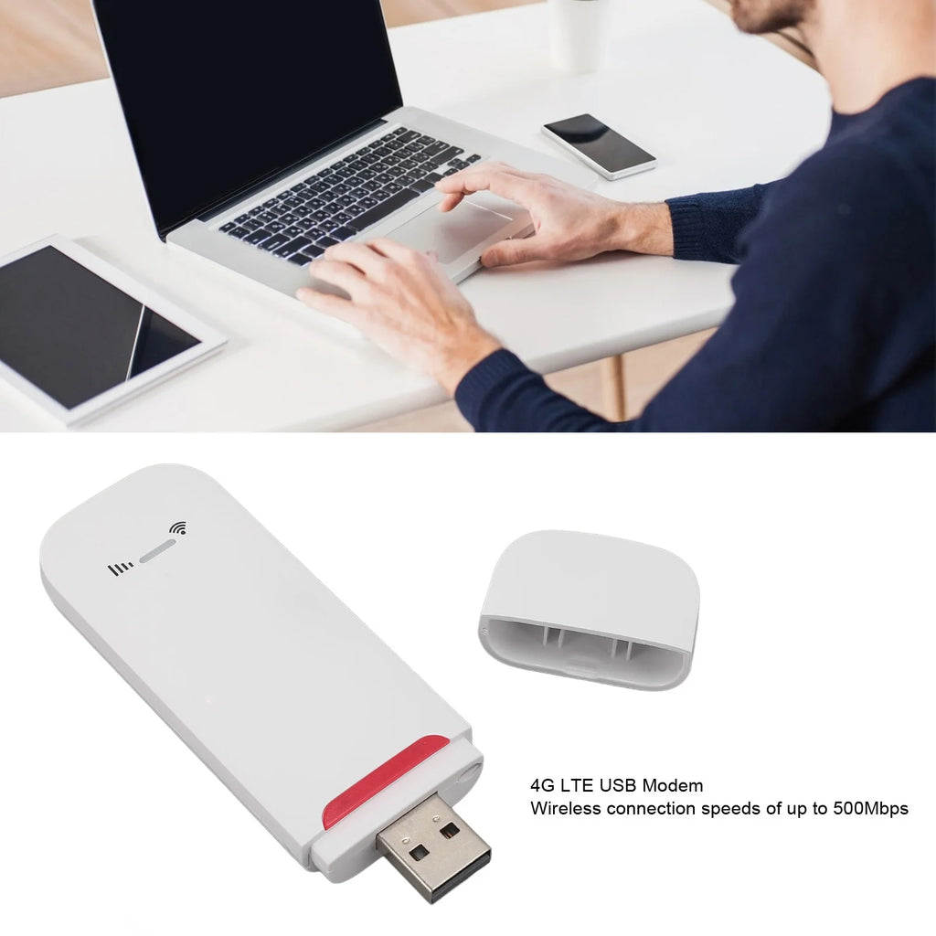 Portable Router Stable Support 10 Users Plug Play ABS 500Mbps LTE USB