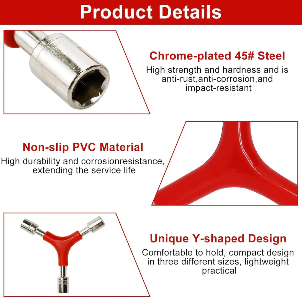 3-Way Y Allen Key Bicycle Multi-Tool – Compact Hex Wrench
