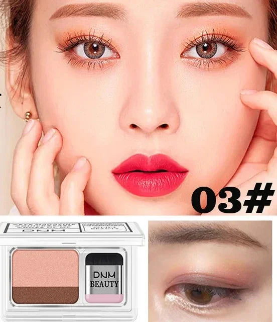 Two-color Matte Eye Shadow Double Small Box Lazy Easy Carry Eyeshadow
