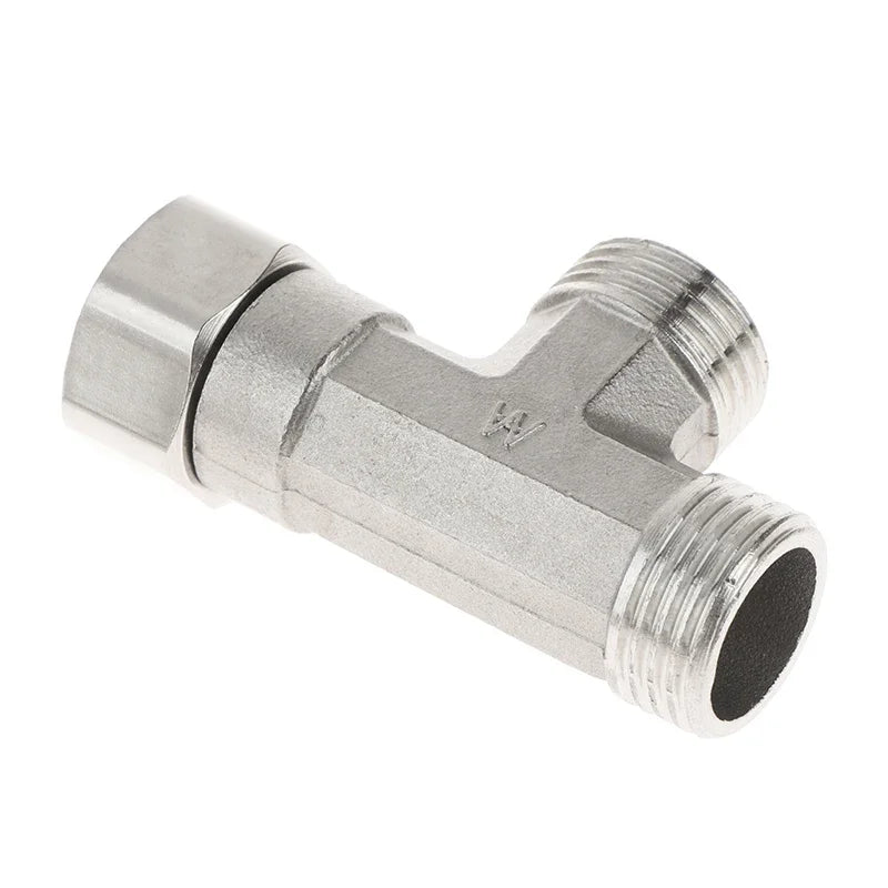 G1 2 T-valve Toilet Dispenser Diverter Valve Three-way Water Pipe Zpaxo