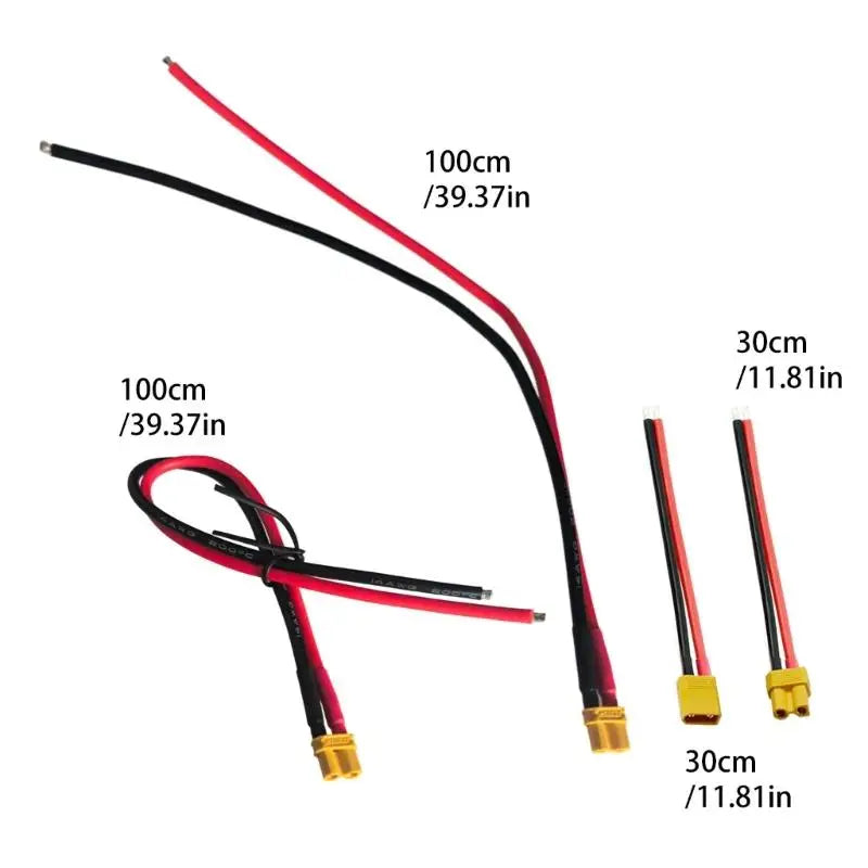 652F XT30 Plug Female Male Parallel Battery Connector 14AWG Silicone Zpaxo