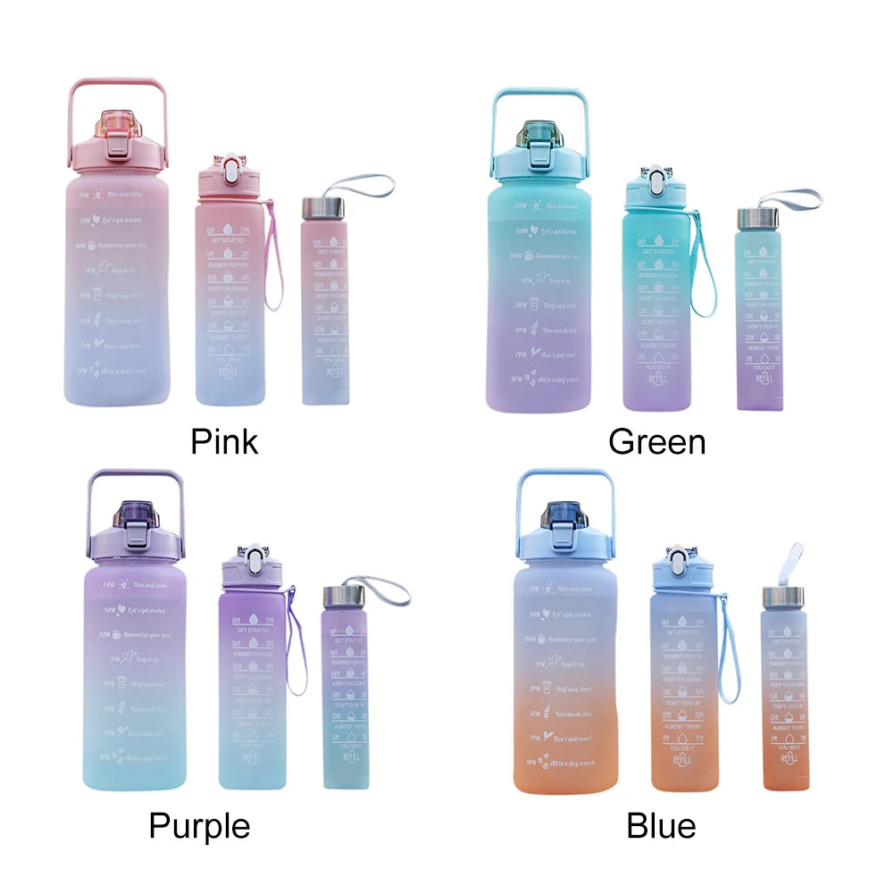 Sports Drink Bottle Frosted Gradient Outdoor Sport Water Reusable