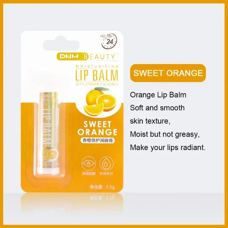 18 Flavors Fruit Lip Balm Oil Moisturizing Long-lasting Gloss Clear Zpaxo Sweet orange