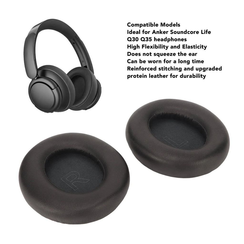 Headphone Ear Pads Protein Leather Replacement Headset Cushions Anker