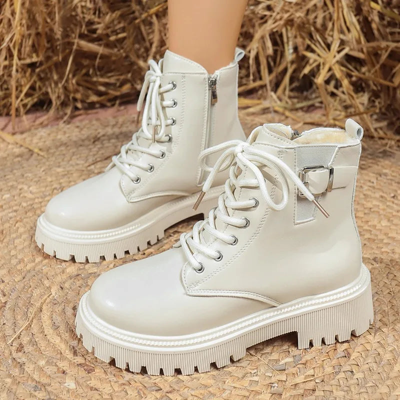 Winter Women's Solid Comfortable Anti Slip Wear-resistant Snow Boots Zpaxo