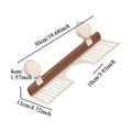Bathroom Wall Organizer Walnut Suction Cup Bathroom Shelf Faucet Storage Rack Soap Holder Organization Storage for Home Kitchen Zpaxo Creamy CN