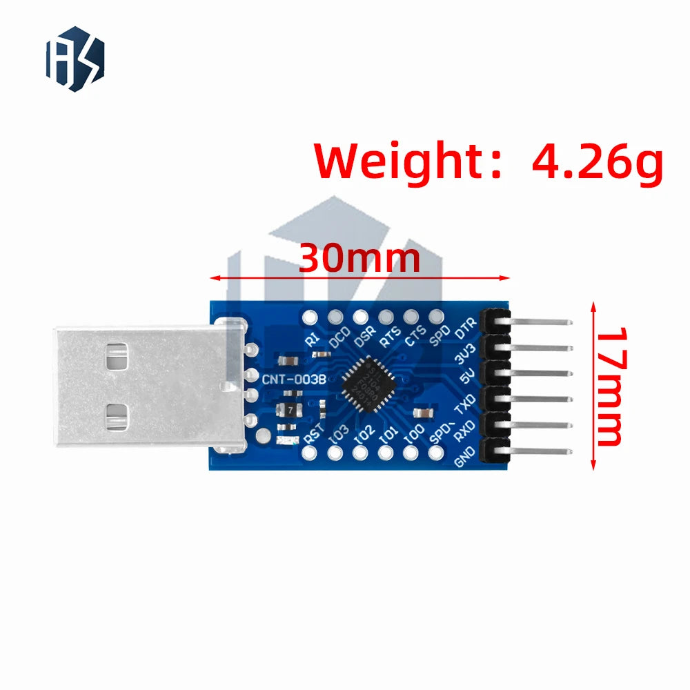 CP2104 6-Pin STC Programmer USB TTL Serial Adapter CP2102 Upgraded Zpaxo